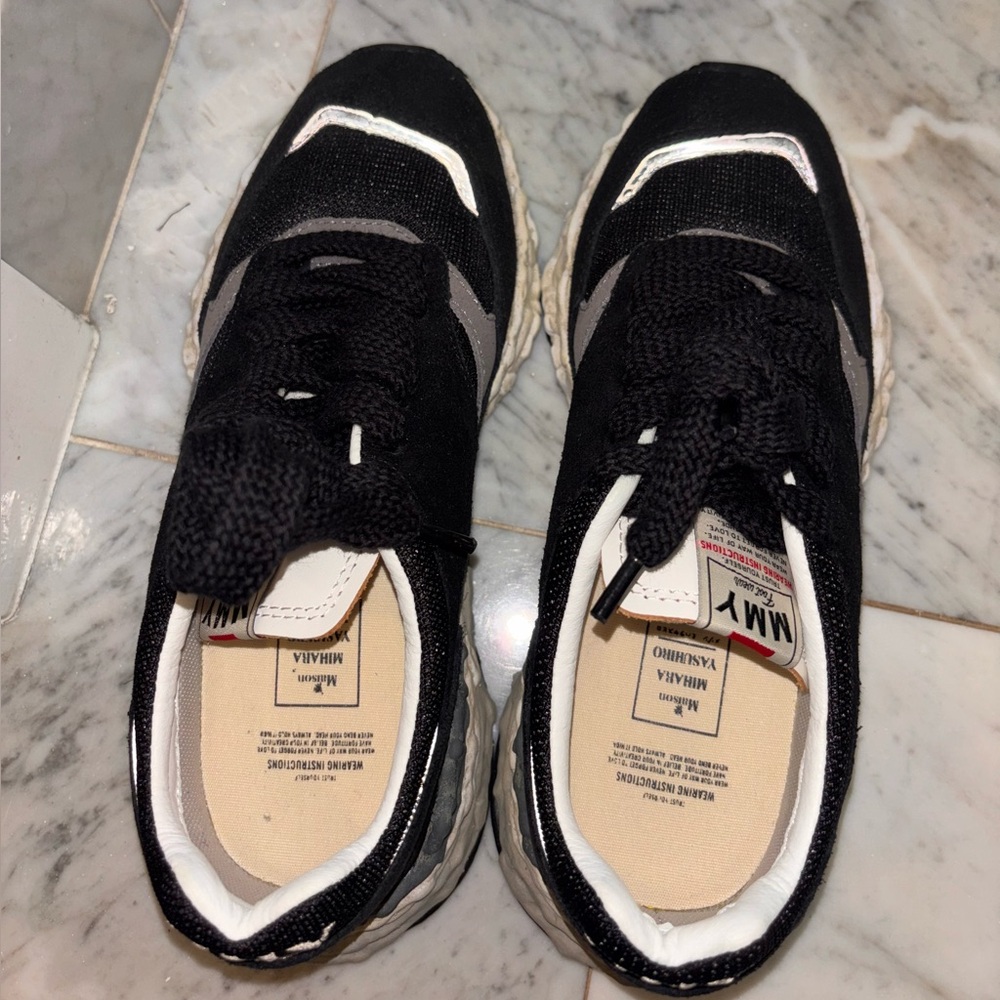 Miharayasuhiro Black and White women Sneakers